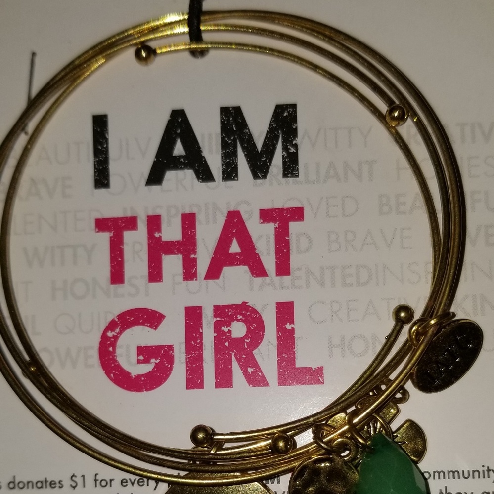 Super cute wire wrap bangle charm bracelet